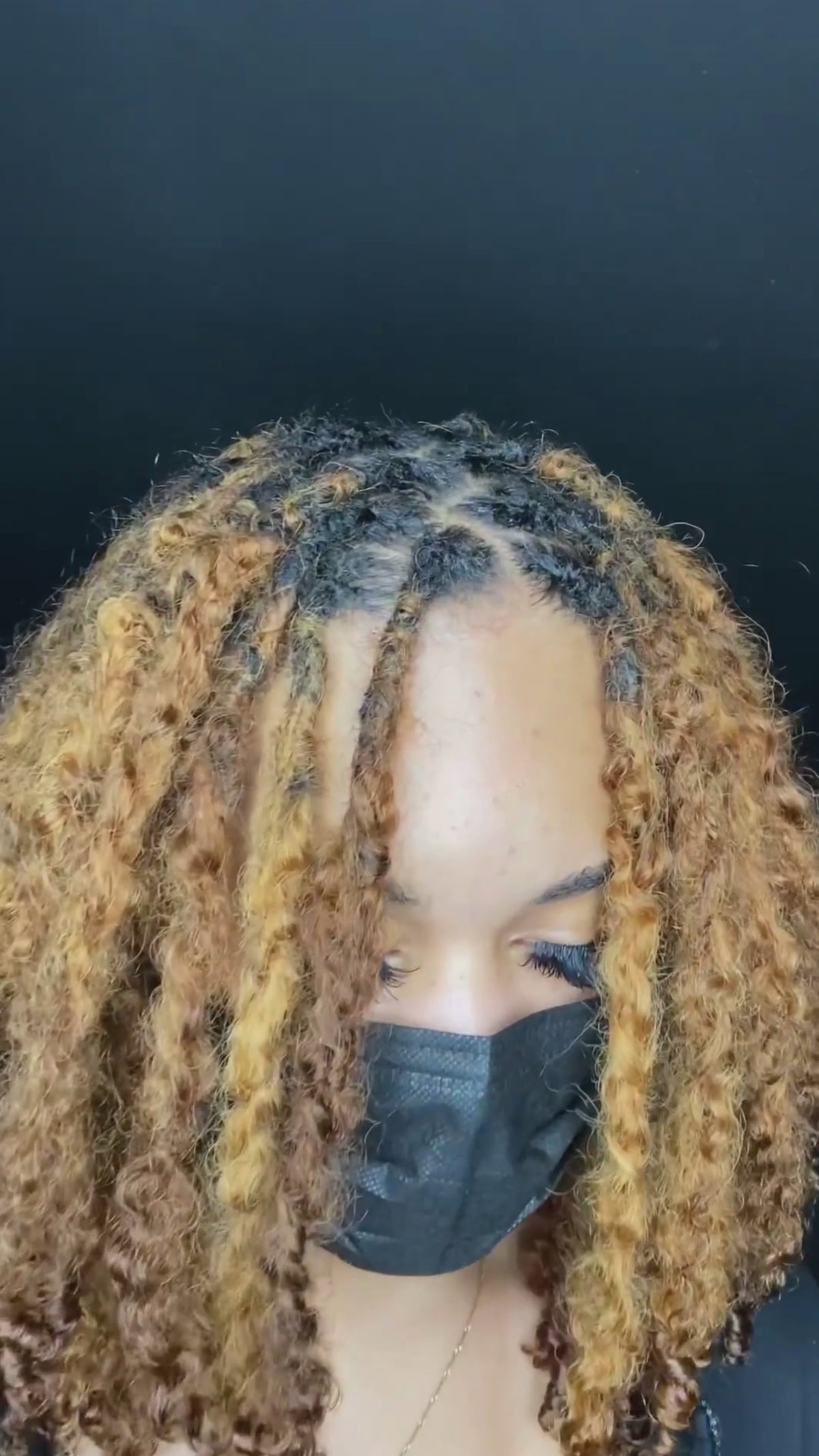 Coil Curl Human Hair Loc Extensions | Handmade Full Set | 80–90 Locs