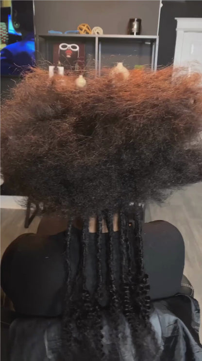 Curly dreadlock loc extensions inspired by Meagan Good and Lisa Bonet
