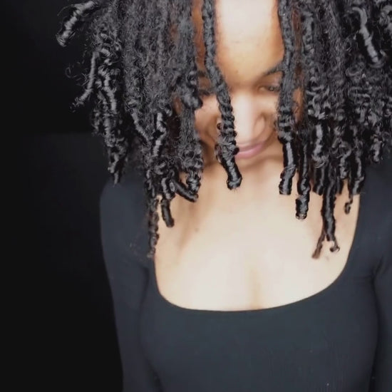 Curly dreadlock loc extensions inspired by Meagan Good and Lisa Bonet