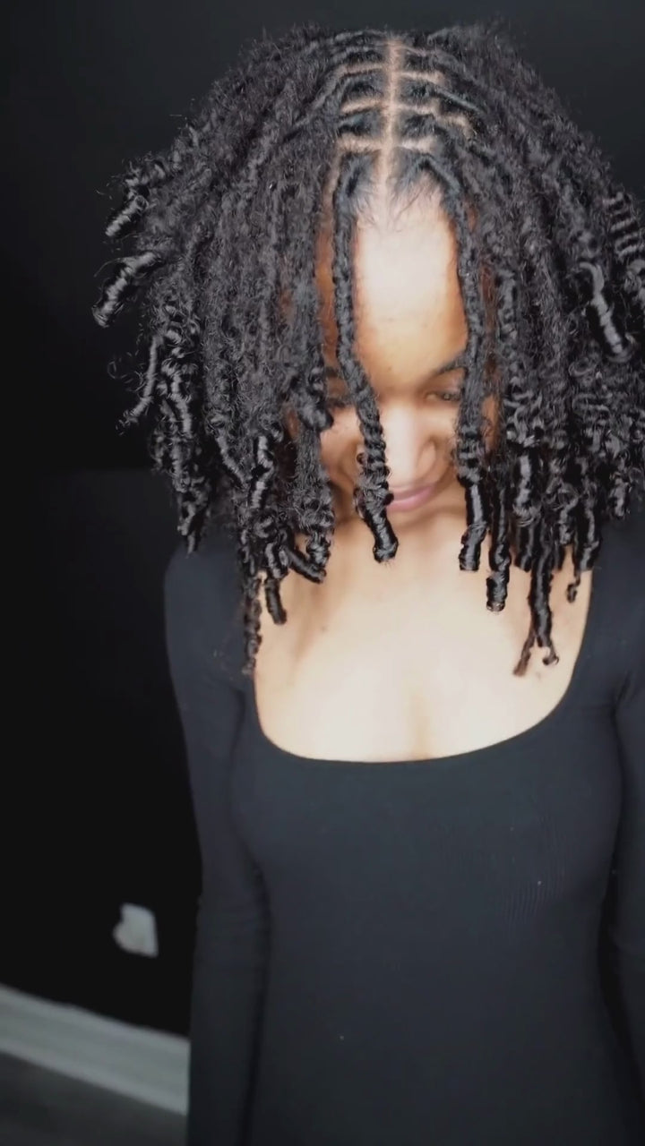 Curly dreadlock loc extensions inspired by Meagan Good and Lisa Bonet
