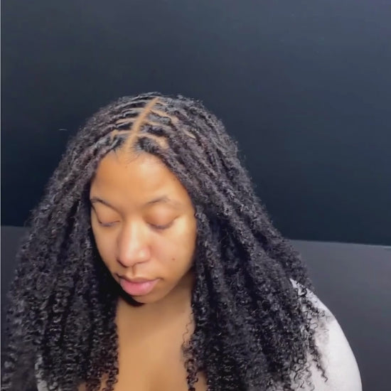 Curly dreadlock loc extensions inspired by Meagan Good and Lisa Bonet
