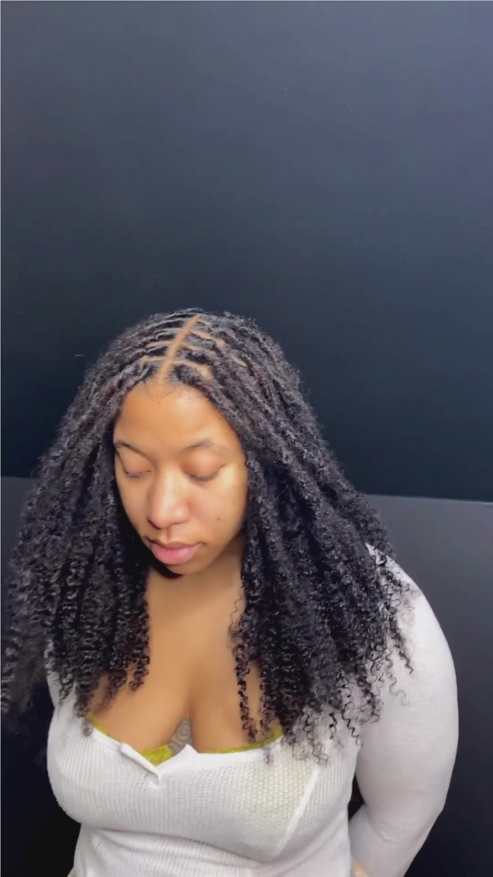 Curly dreadlock loc extensions inspired by Meagan Good and Lisa Bonet