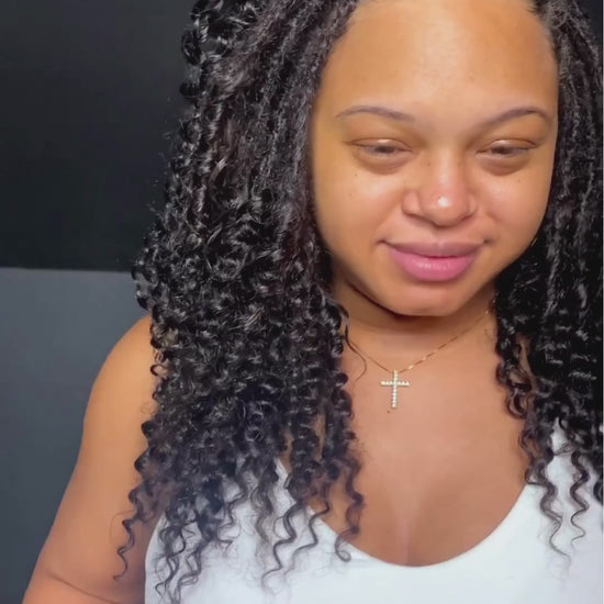 Curly dreadlock loc extensions inspired by Meagan Good and Lisa Bonet