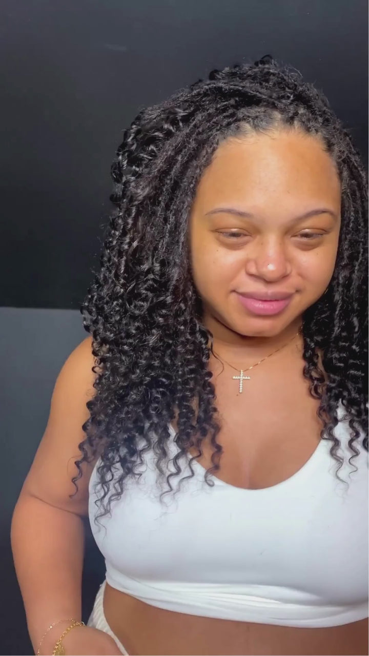 Curly dreadlock loc extensions inspired by Meagan Good and Lisa Bonet