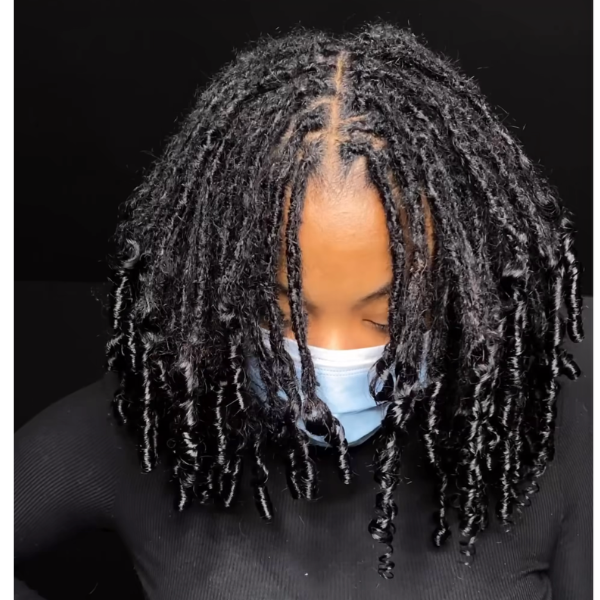 Curly dreadlock loc extensions inspired by Meagan Good and Lisa Bonet