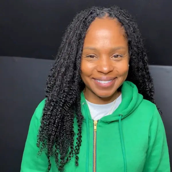 Curly dreadlock loc extensions inspired by Meagan Good and Lisa Bonet