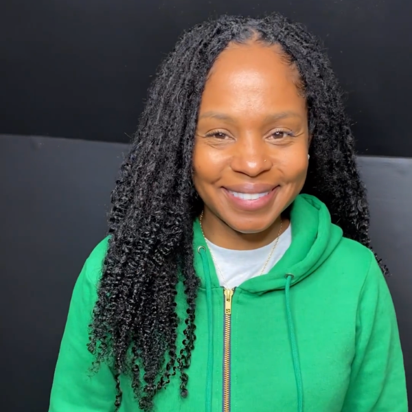 Curly dreadlock loc extensions inspired by Meagan Good and Lisa Bonet