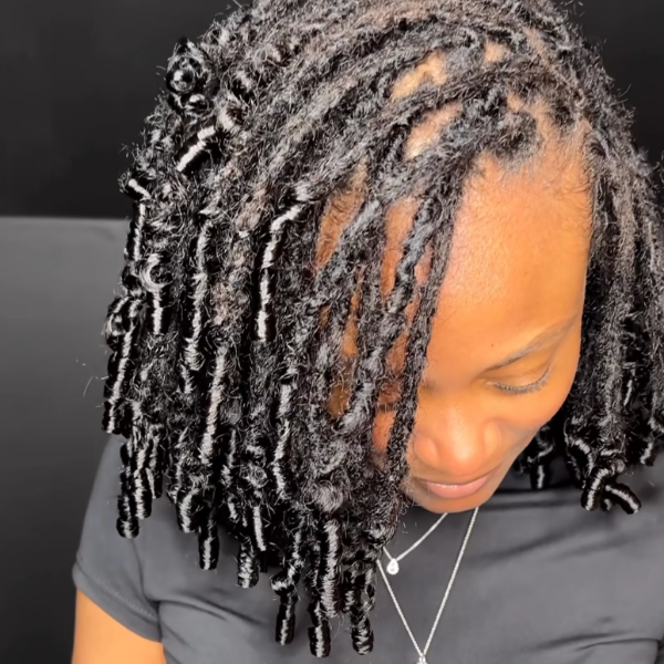 Curly dreadlock loc extensions inspired by Meagan Good and Lisa Bonet