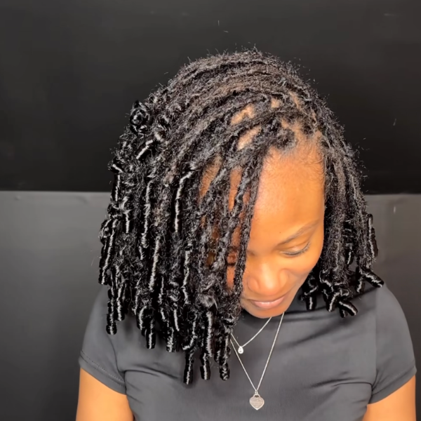Curly dreadlock loc extensions inspired by Meagan Good and Lisa Bonet