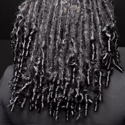 Curly dreadlock loc extensions inspired by Meagan Good and Lisa Bonet