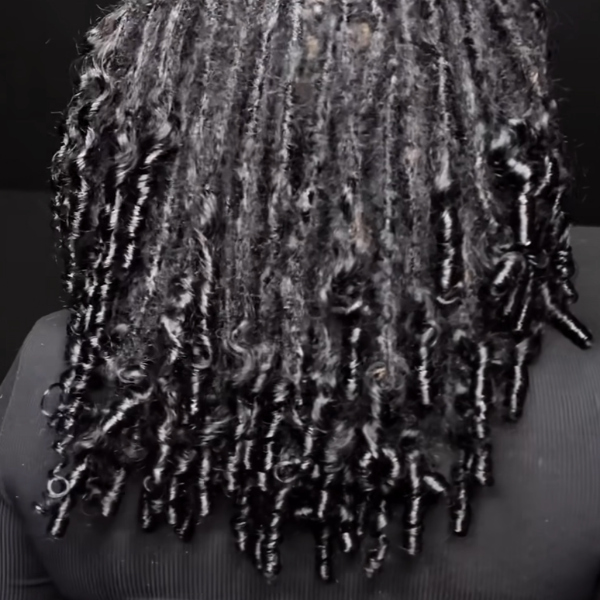 Curly dreadlock loc extensions inspired by Meagan Good and Lisa Bonet