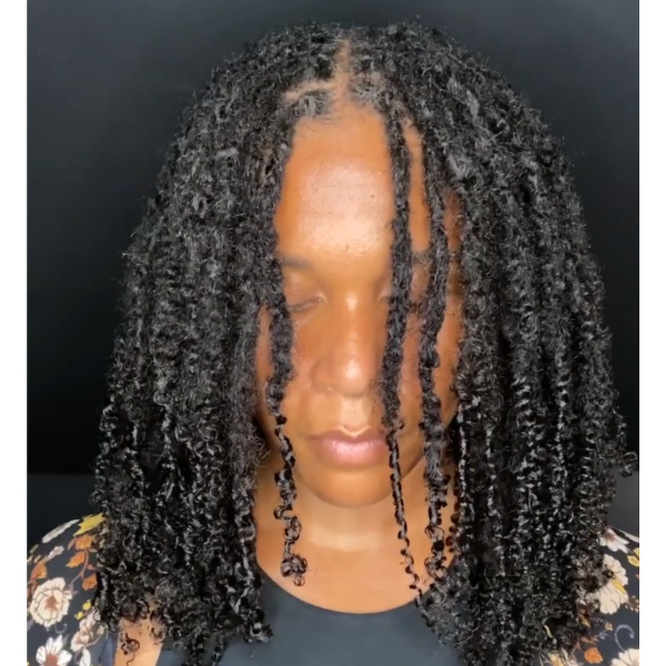 Curly dreadlock loc extensions inspired by Meagan Good and Lisa Bonet