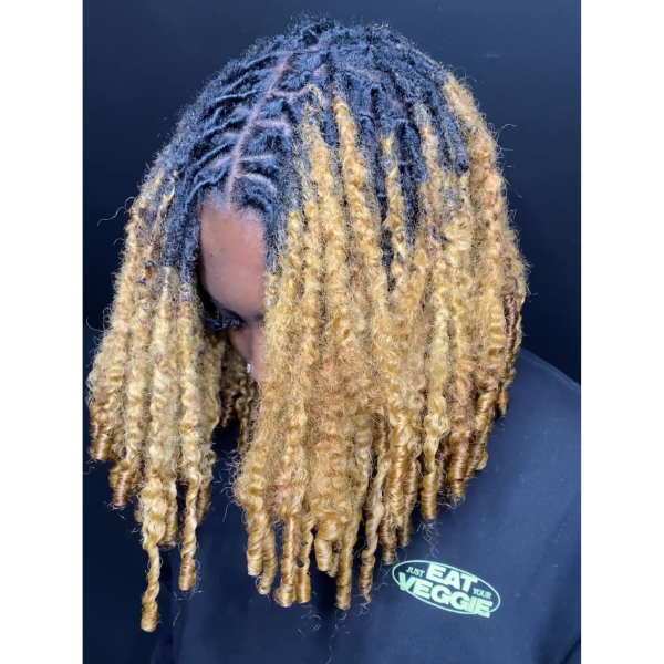 Curly dreadlock loc extensions inspired by Meagan Good and Lisa Bonet
