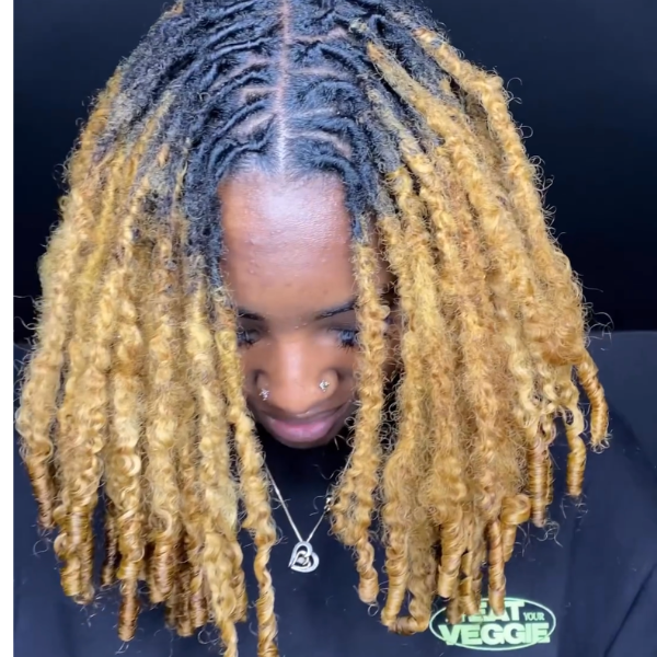 Curly dreadlock loc extensions inspired by Meagan Good and Lisa Bonet