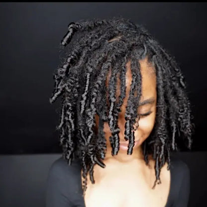 Curly dreadlock loc extensions inspired by Meagan Good and Lisa Bonet