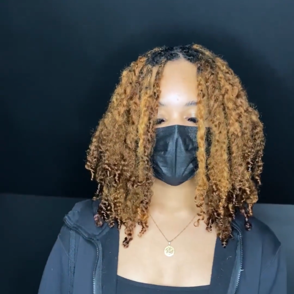 Curly dreadlock loc extensions inspired by Meagan Good and Lisa Bonet