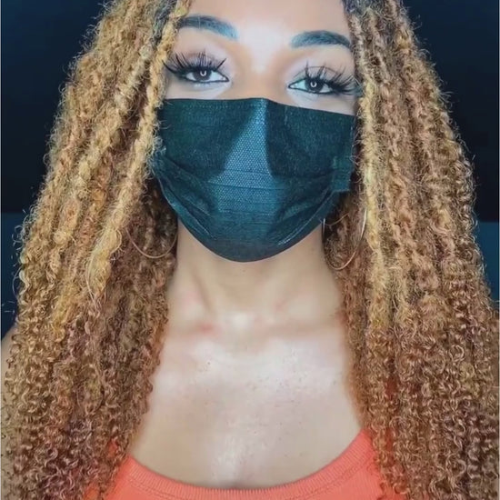 Curly dreadlock loc extensions inspired by Meagan Good and Lisa Bonet