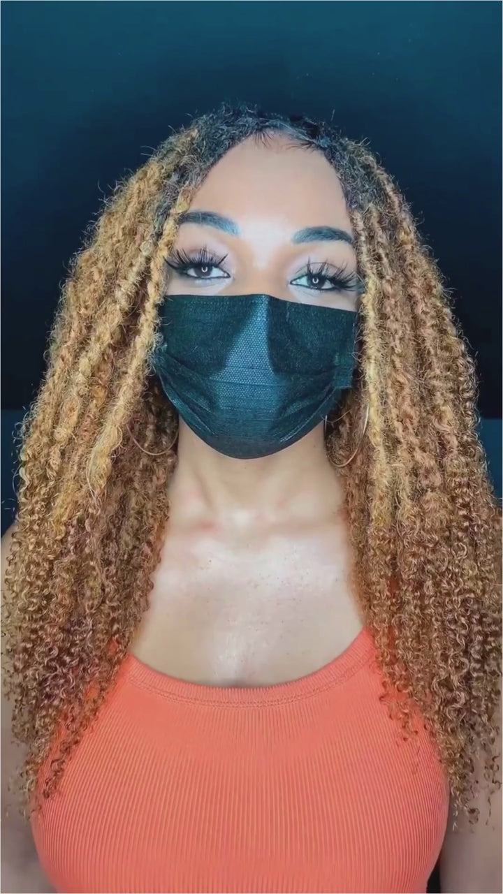 Curly dreadlock loc extensions inspired by Meagan Good and Lisa Bonet