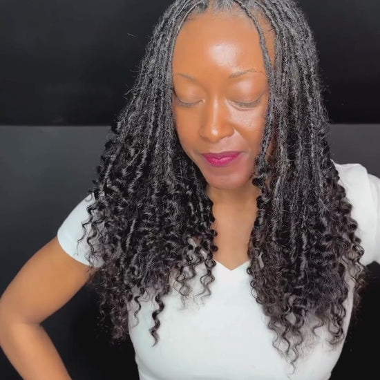Curly dreadlock loc extensions inspired by Meagan Good and Lisa Bonet