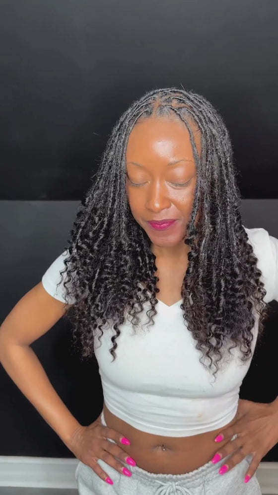Curly dreadlock loc extensions inspired by Meagan Good and Lisa Bonet